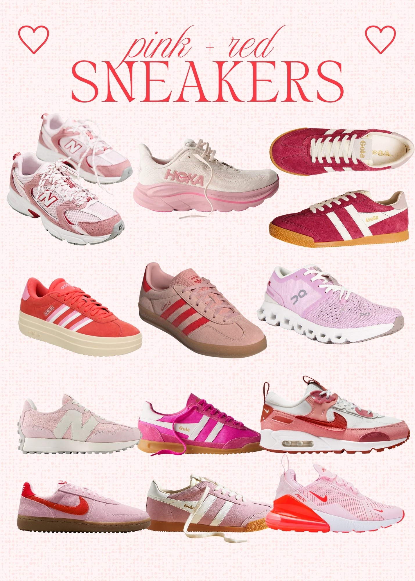 🩷+❤️ sneakers! #pink #red #sneakers #shoes #valentines 

#LTKActive #LTKValentine #LTKSeasonal
