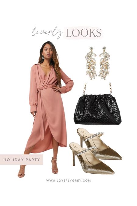 Loverly Grey holiday party look. Loving this satin dress for under $100  

#LTKHoliday #LTKstyletip #LTKunder100