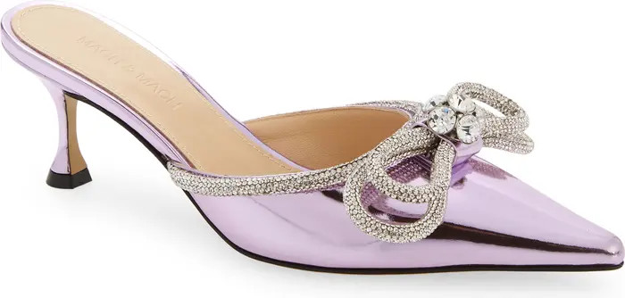 Mach & Mach Mach and Mach Double Bow Pointed Toe Mule | Nordstrom | Nordstrom