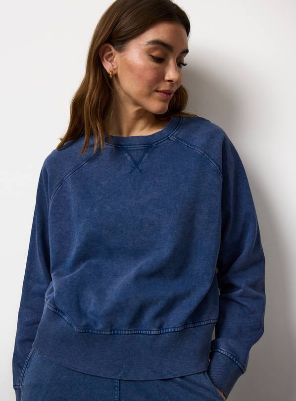 Blue Washed Crew Co-ord Sweatshirt XXL | Tu Clothing