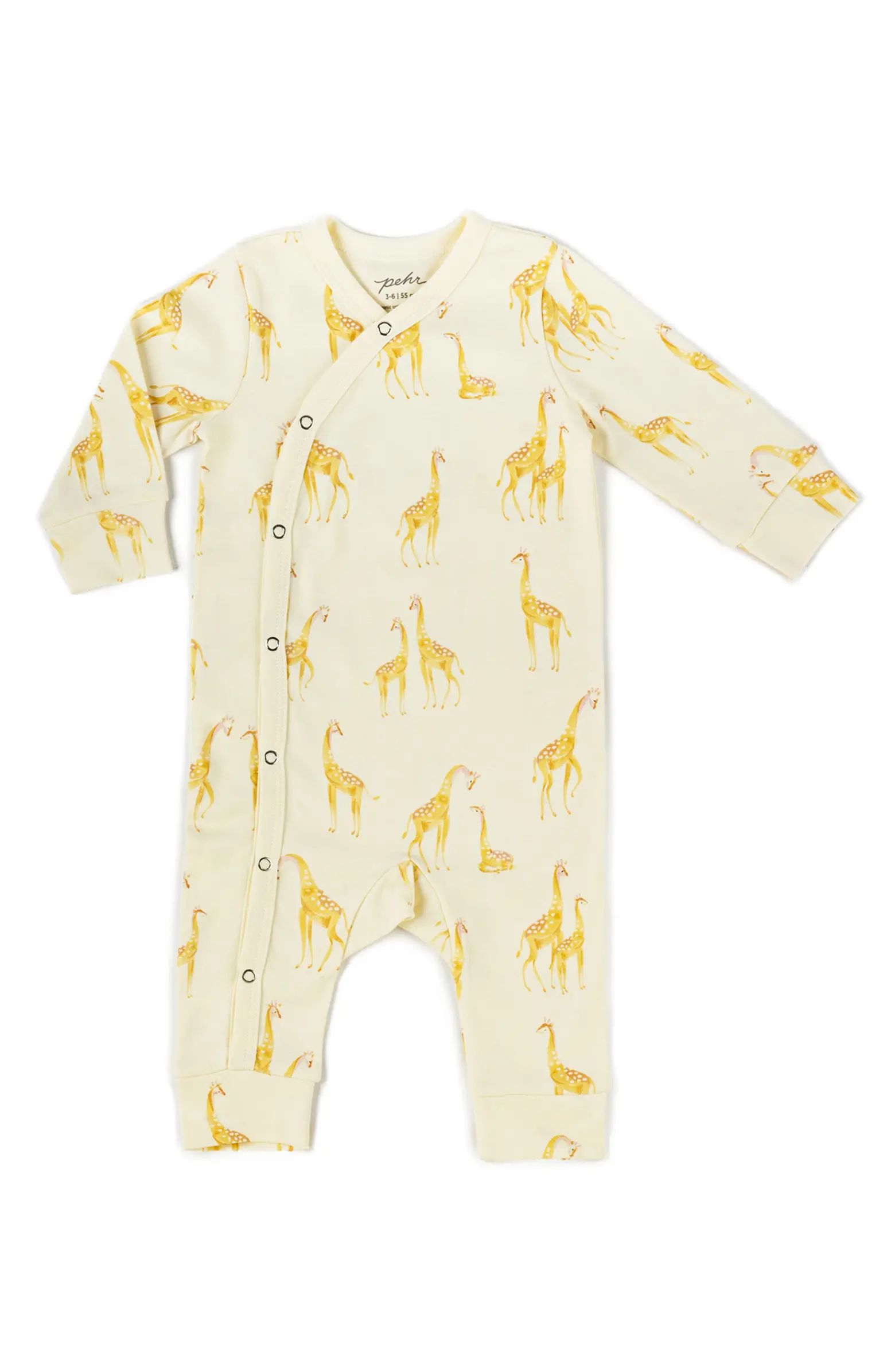 Follow Me Giraffe Organic Cotton Romper | Nordstrom