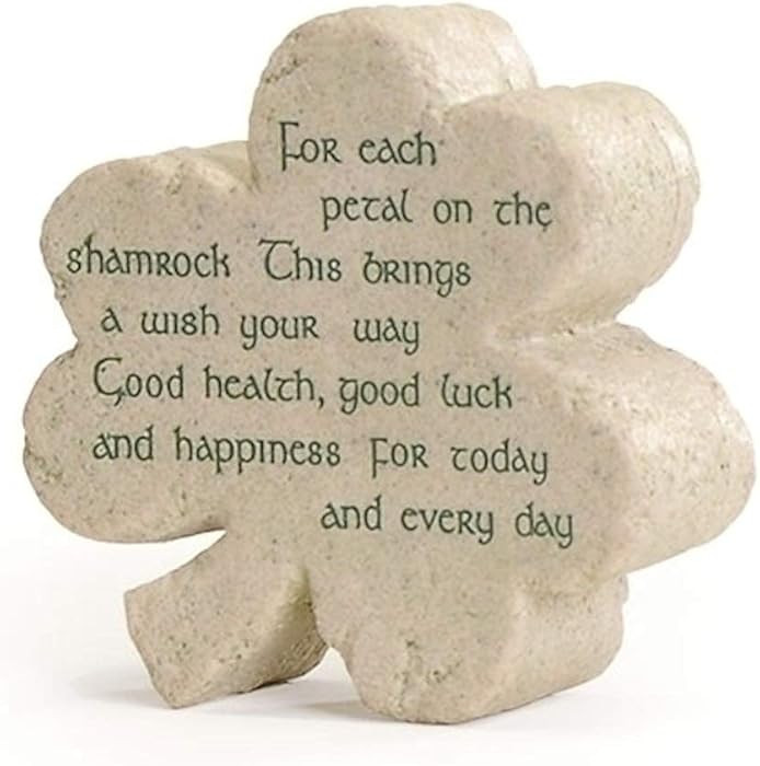 Roman Shamrock-Shaped Plaque with Message (47266) | Amazon (US)