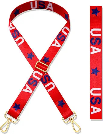 USA Purse Strap Replacement Red White and Blue 4th of July Crossbody Purse Strap Star Shoulder Ba... | Amazon (US)
