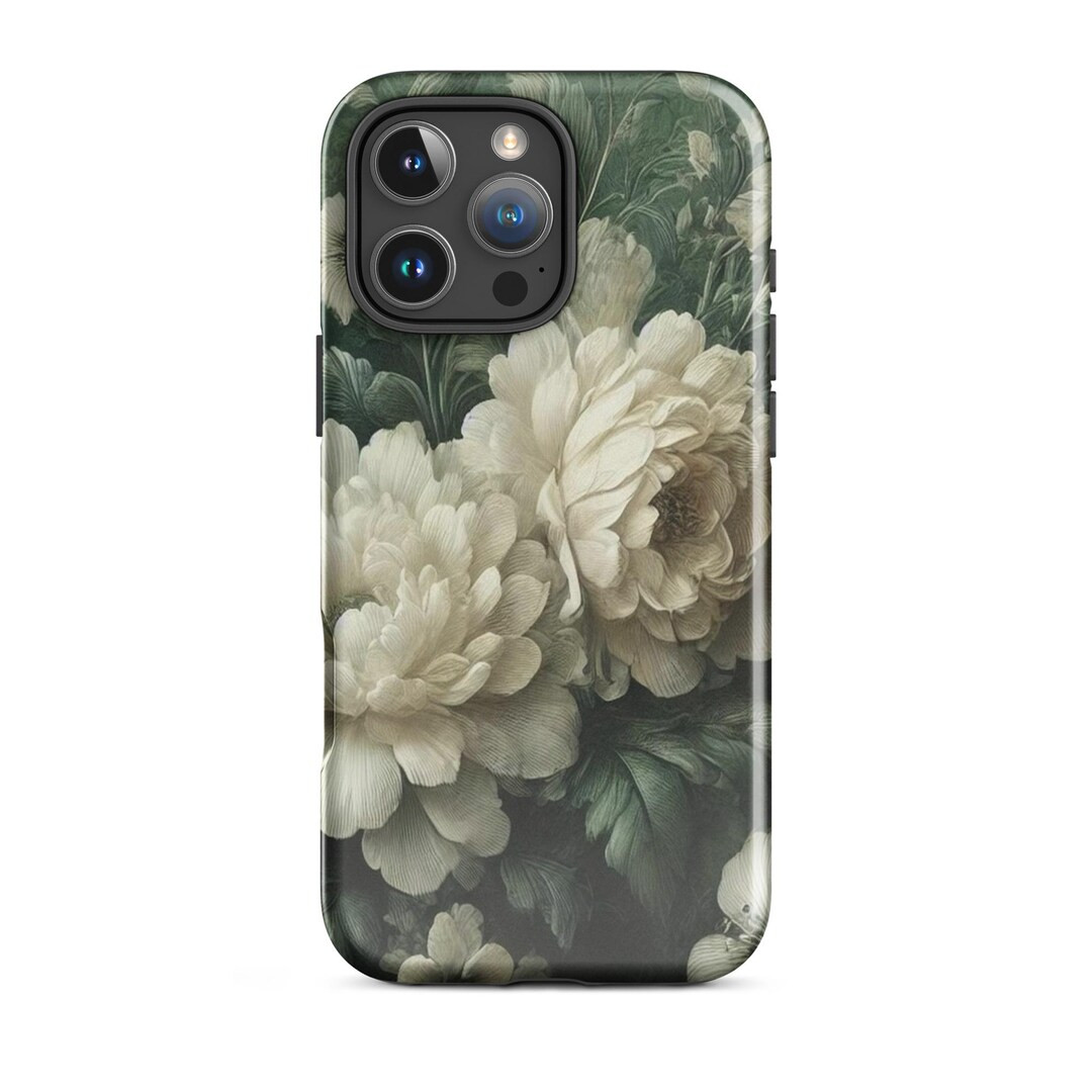 Moody Green Floral Tough Case for Iphone® - Etsy | Etsy (US)