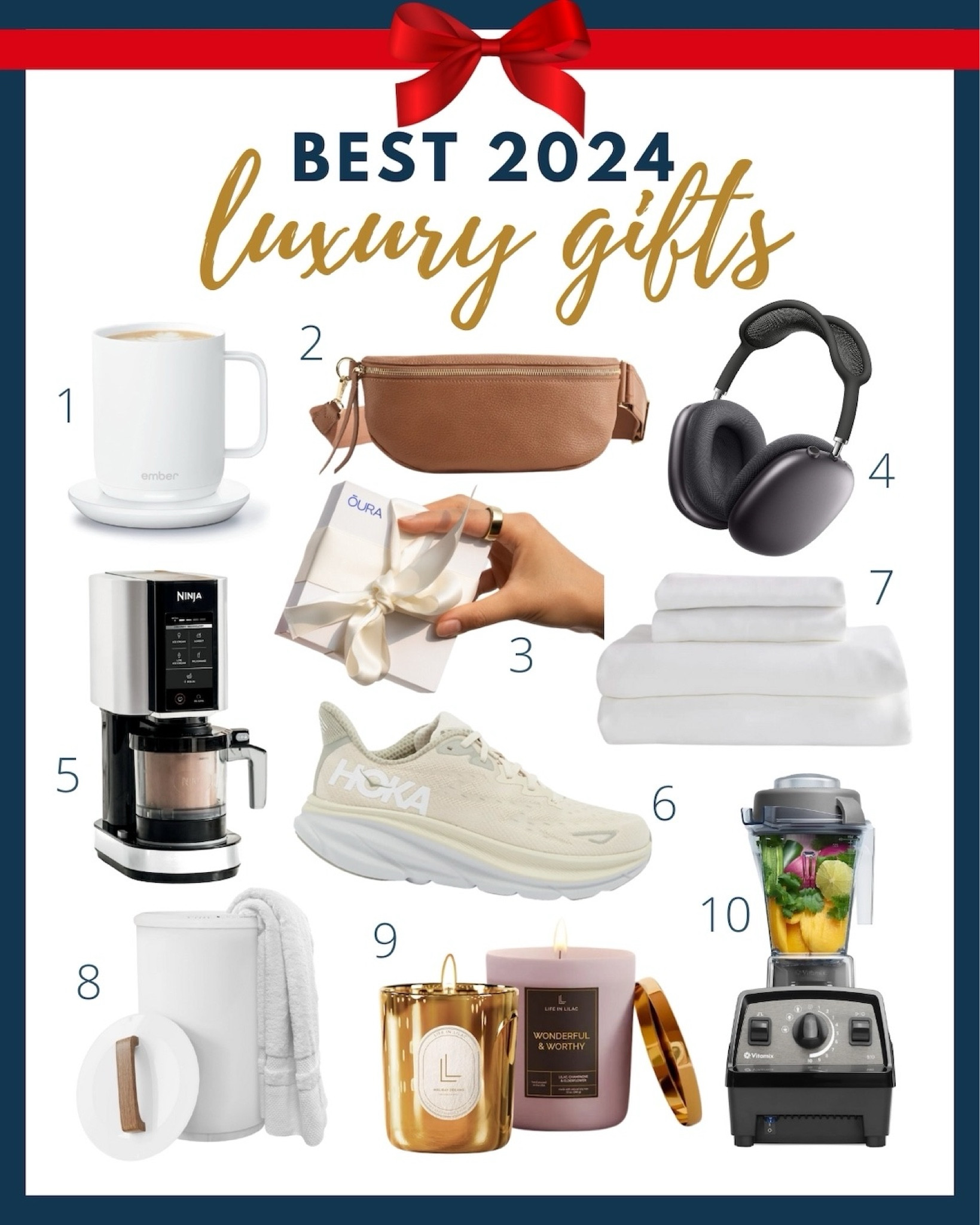 🎁✨ 10 Luxury Gifts That Look Pricey (But Are Totally Affordable!) ✨🎁
Get ready to wow your loved ones without breaking the bank! These top 10 picks are ALL on sale for Black Friday—so don’t wait! 🖤
☕️ Ember Smart Mug 2: Keeps their coffee just right all day. Say goodbye to lukewarm mornings!
👜 Quince Italian Pebbled Leather Sling Bag: Chic, versatile, and Italian-made elegance without the designer price tag.
💍 Oura Ring Gen3: The sleekest way to track their health, fitness, and sleep—because wellness is the new luxury.
🎧 Apple AirPods Max: Crystal-clear sound with a design that’s just as stunning as the music.
🍨 Ninja Creami: Homemade ice cream that tastes better than store-bought—any flavor, anytime!
👟 Hoka Clifton 9 Running Shoes: Cloud-like comfort for the runner (or walker) in your life.
🛏️ Quince Organic Bamboo Sheets: Luxuriously soft bedding made for dreamy sleep—seriously, they’re heavenly!
🪄 Heated Towel Warmer: The ultimate cozy upgrade—because no one says no to a warm towel.
🕯️ Life in Lilac Candles: Luxe fragrances in gorgeous packaging. Perfect for setting the mood.
🍹 Vitamix Propel 510 Blender: Blends everything from smoothies to soups like a pro—it’s the gift they didn’t know they needed.
🔥 These deals won’t last, so shop now and make everyone on your list feel spoiled! 🖤 #LTKGiftGuide #LTKHoliday 

#LTKCyberWeek #LTKGiftGuide #LTKSaleAlert