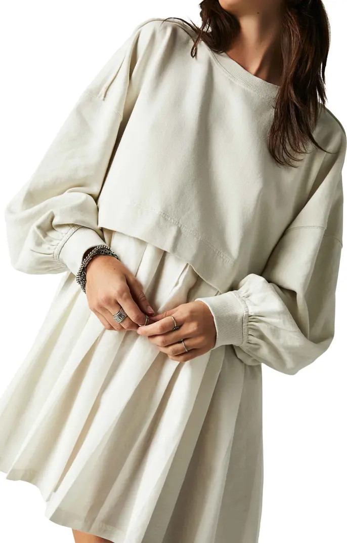 Free People Eleanor Layered Sweatshirt Minidress | Nordstrom | Nordstrom