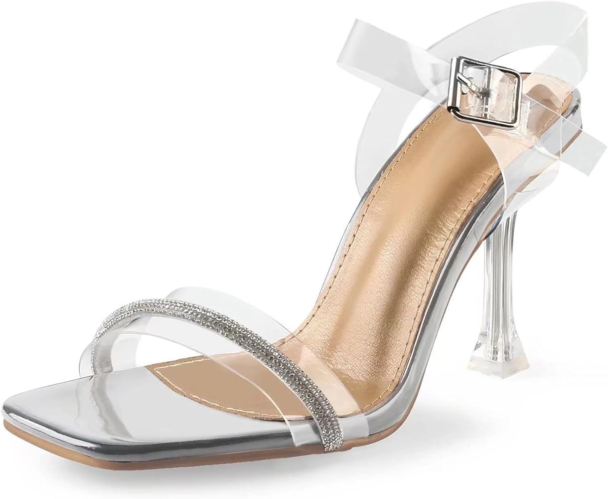MUSSHOE Heels for Women Women's Heeled Sandals | Amazon (US)
