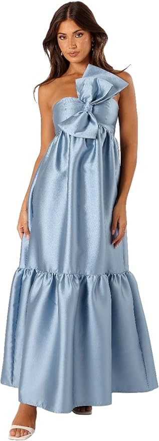 Petal & Pup Women's Betina Bow Front Maxi Dress | Amazon (US)