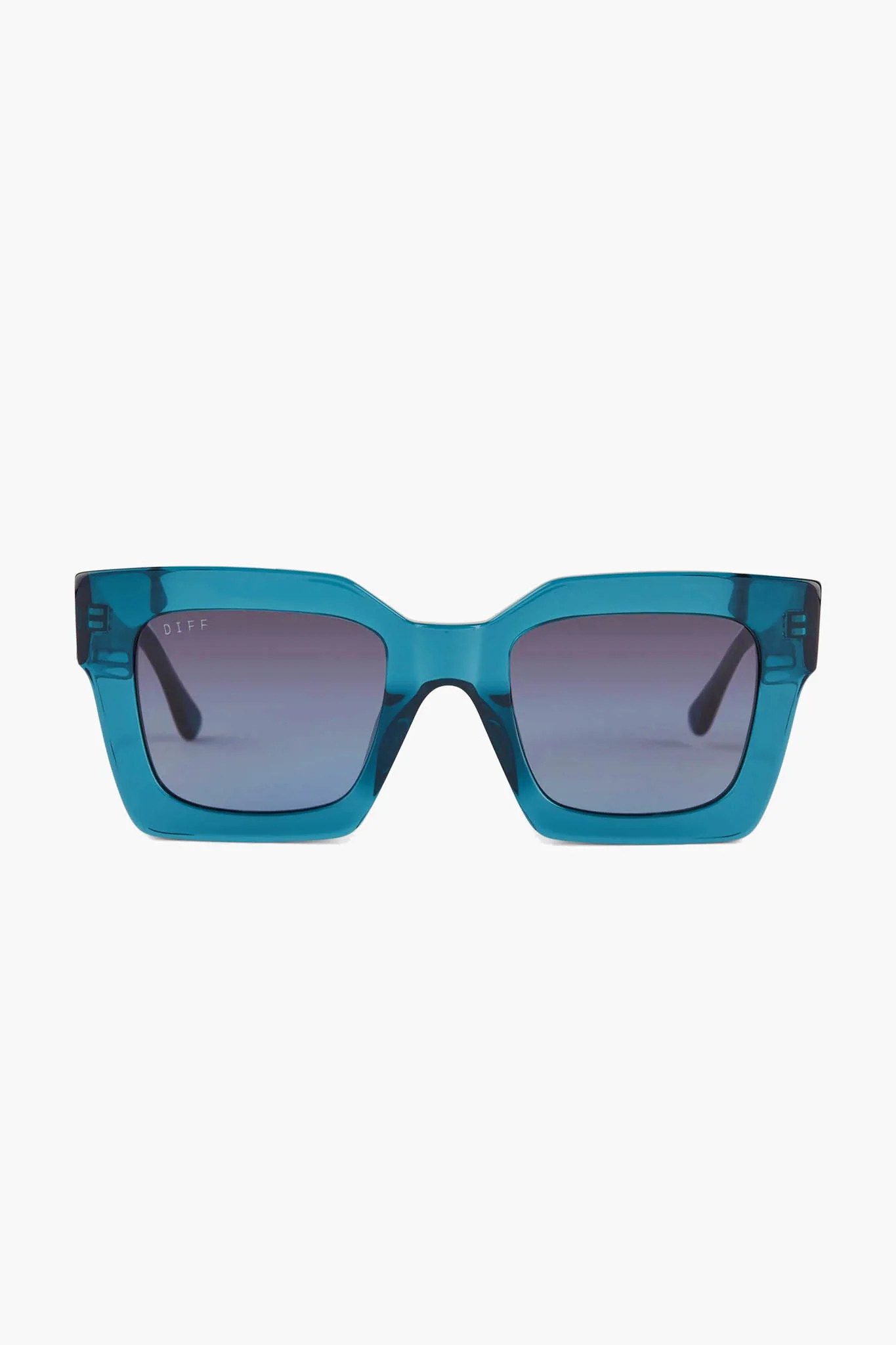 Deep Aqua Blue Gradient Dani Sunglasses | Tuckernuck (US)