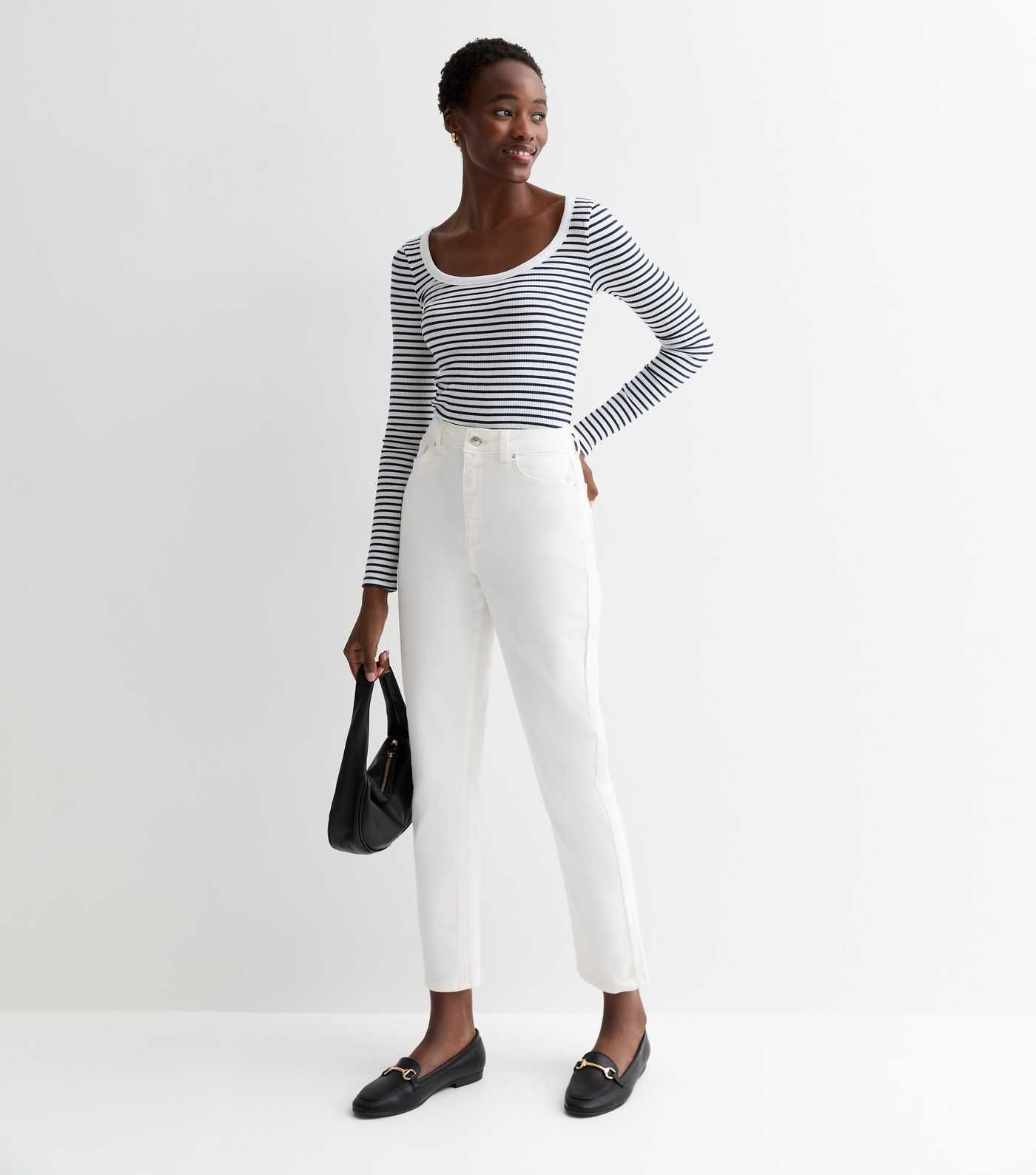 Tall Off White Ankle Grazing Hannah Straight Leg Jeans
						
						Add to Saved Items
						Remo... | New Look (UK)