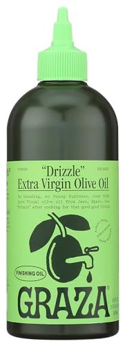 Graza Drizzle Extra Virgin Olive Oil, Finishing Oil - High Polyphenol Early Harvest EVOO Finishing Oil in a Squeeze Bottle - Single Origin Olive Oils from Spain - 16.9 Fl Oz (500ml) | Amazon (US)