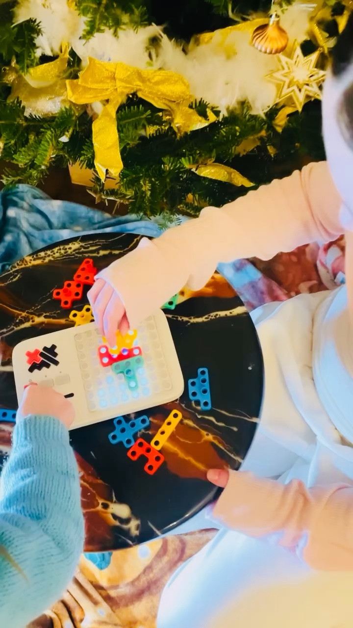 My kids have been playing non stop with this amazing 80s inspired hand held console game !! The fact that they are so immersed without any screen involved , makes me so happy !

It’s a puzzle where you have to fill the designated area with the right shapes and colour !! 

#kidsgifts #christmasgifts #giftideas #toys .#educationaltoys 

#LTKkids #LTKfamily #LTKGiftGuide