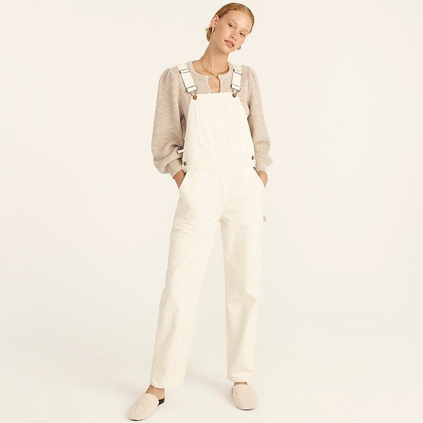 Slouchy boyfriend overall in ecruItem BB465 
 
 
 
 
 There are no reviews for this product.Be th... | J.Crew US