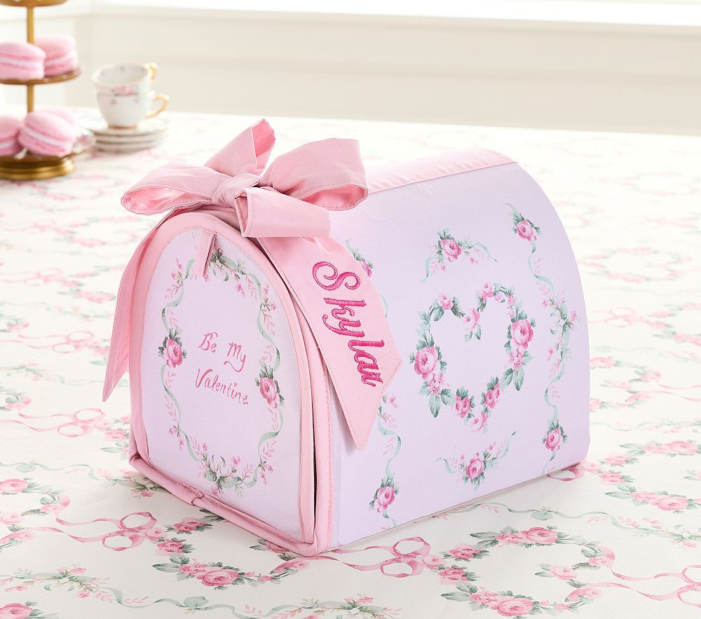 LoveShackFancy Valentine's Felt Mailbox With Bow | Pottery Barn Kids