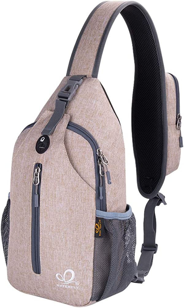 WATERFLY Crossbody Sling Backpack Sling Bag Travel Hiking Chest Bag Daypack | Amazon (US)