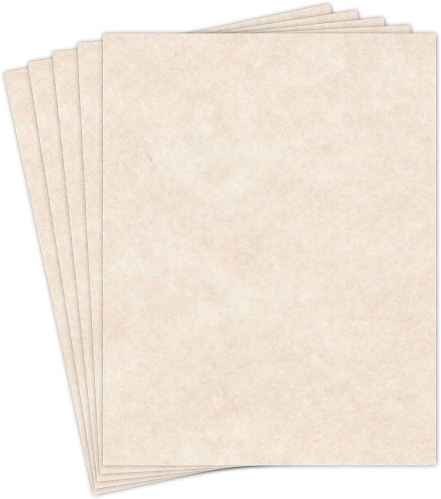 Natural Cream Stationery Parchment Recycled Paper | 65Lb Cover Cardstock | 8.5” x 11” Inches ... | Amazon (US)