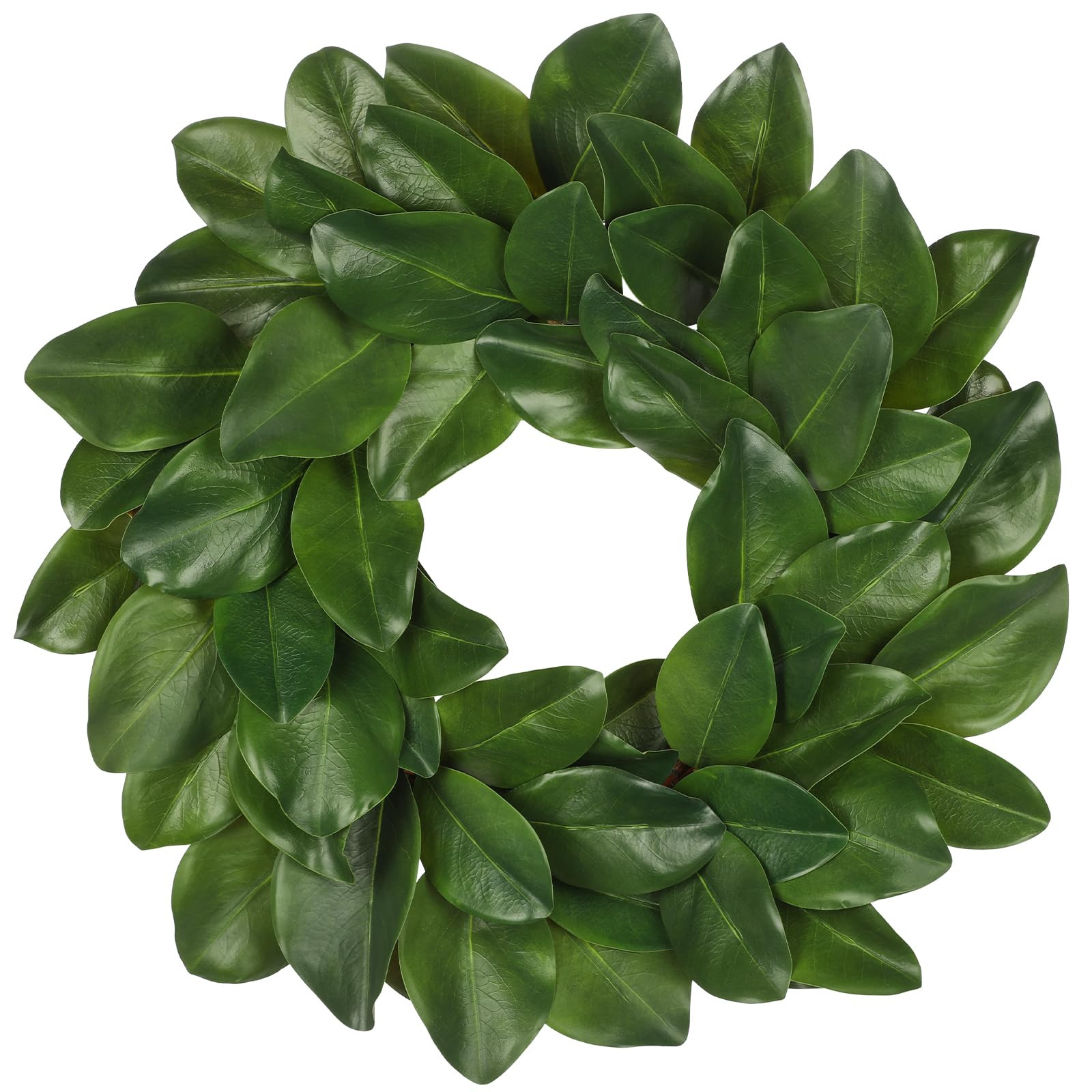 Briful 24'' Artificial Magnolia Wreath for Front Door Large Silk Greenery Wreath Faux Magnolia Le... | Amazon (US)