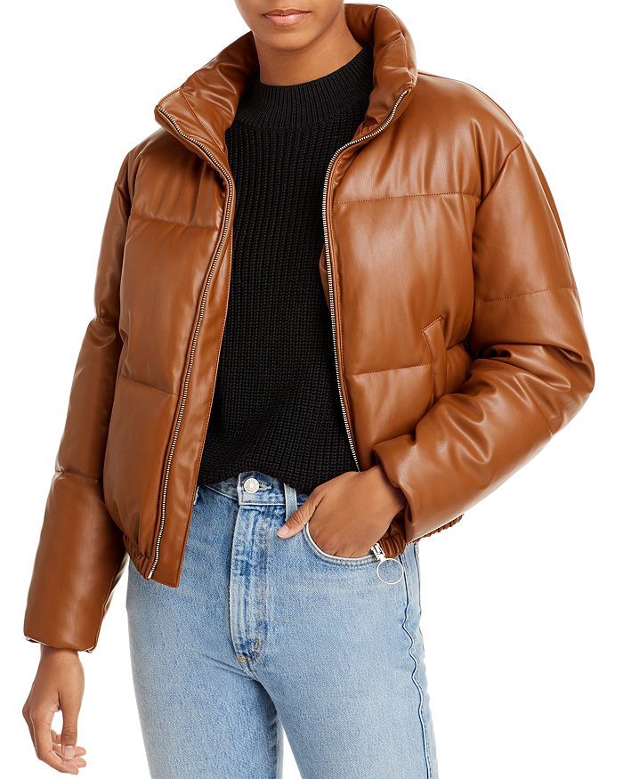 Faux Leather Puffer Jacket - 100% Exclusive | Bloomingdale's (US)