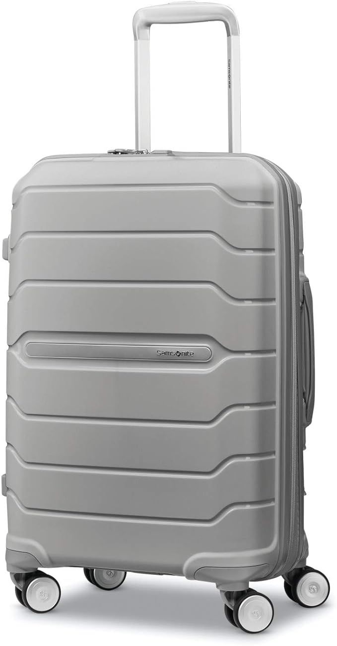 Samsonite Freeform Hardside Expandable with Double Spinner Wheels, Carry-On 21-Inch, Light Grey | Amazon (US)