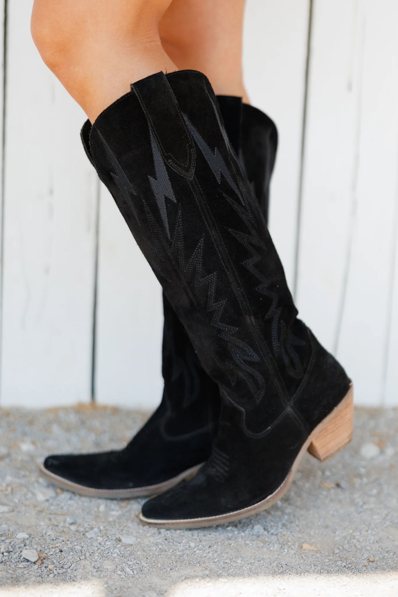 PREORDER!! Thunder Road Leather Boot in Black | Glitzy Bella