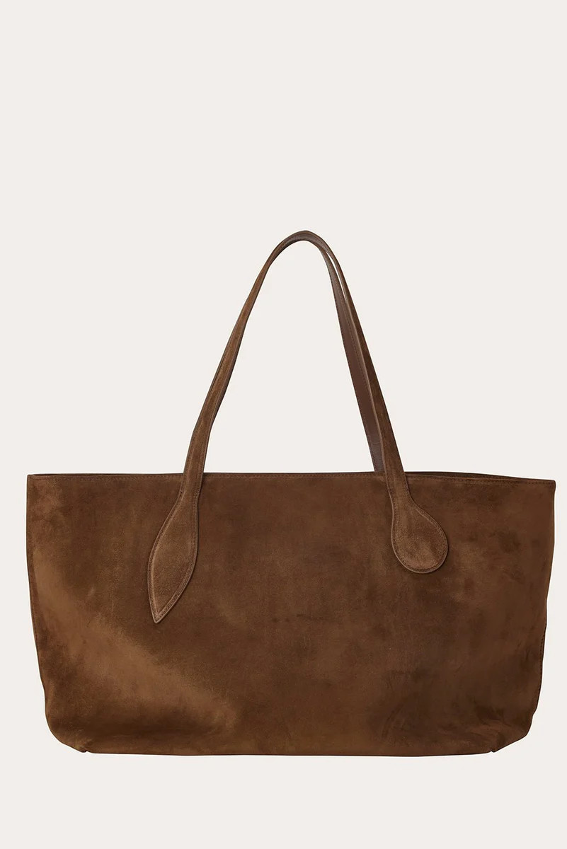 Mega Sprout Tote Chestnut Suede | LITTLE LIFFNER