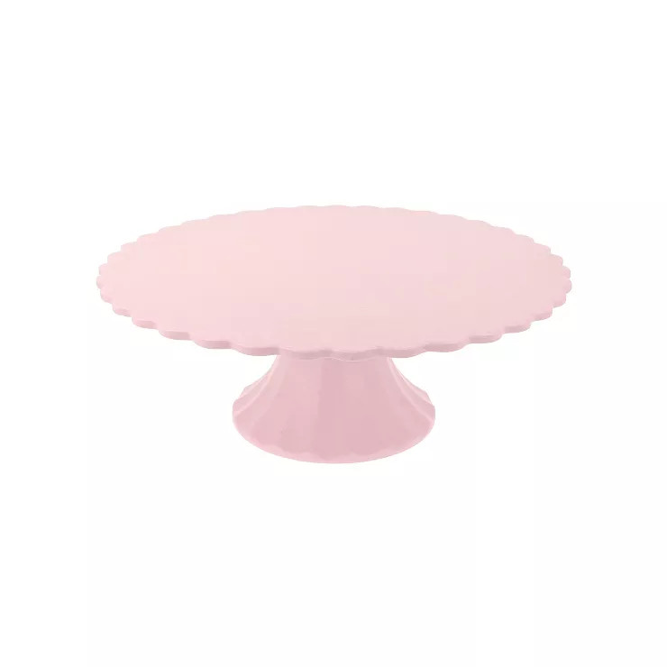 Meri Meri Medium Pink Reusable Bamboo Cake Stand (Pack of 1) | Target