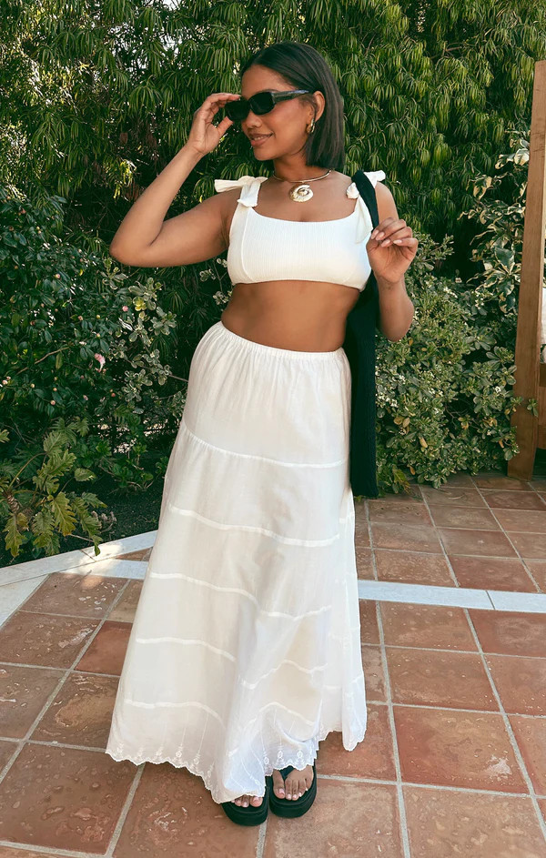 Jones Maxi Skirt ~ White Multi | Show Me Your Mumu