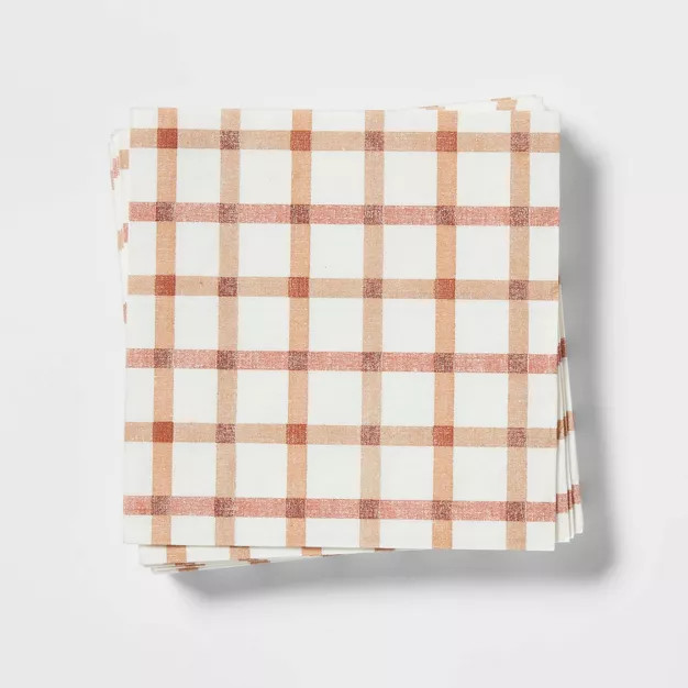 20ct Paper Plaid Beverage Napkins - Threshold™ | Target