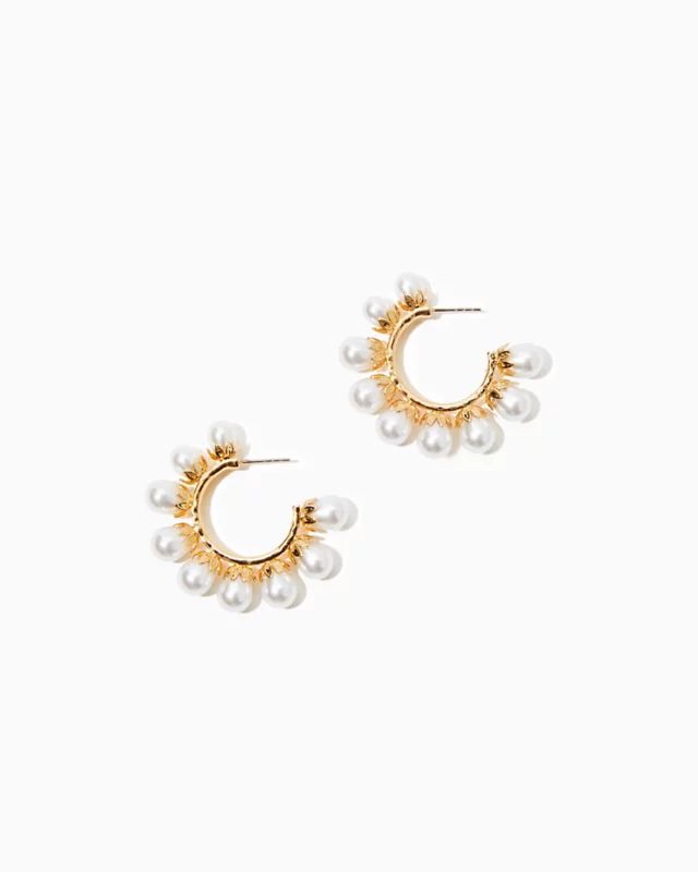 Pearl Perfect Hoop Earrings | Lilly Pulitzer | Lilly Pulitzer
