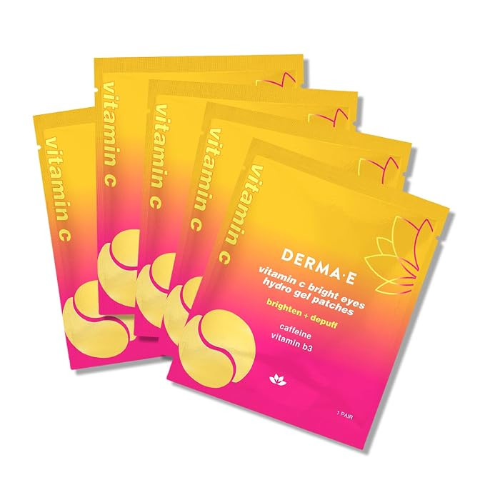 Derma E Vitamin C Bright Eyes Hydro Gel Under Eye Patches (5 Pairs), Allantoin, Caffeine & Vitami... | Amazon (US)