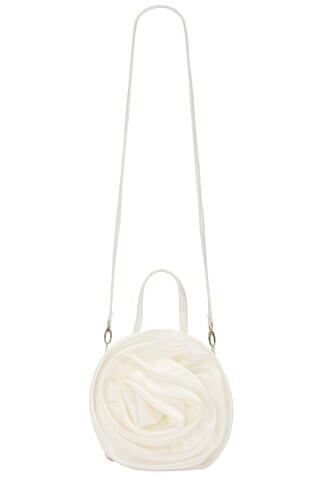 petit moments Rosette Satin Bag in Ivory from Revolve.com | Revolve Clothing (Global)
