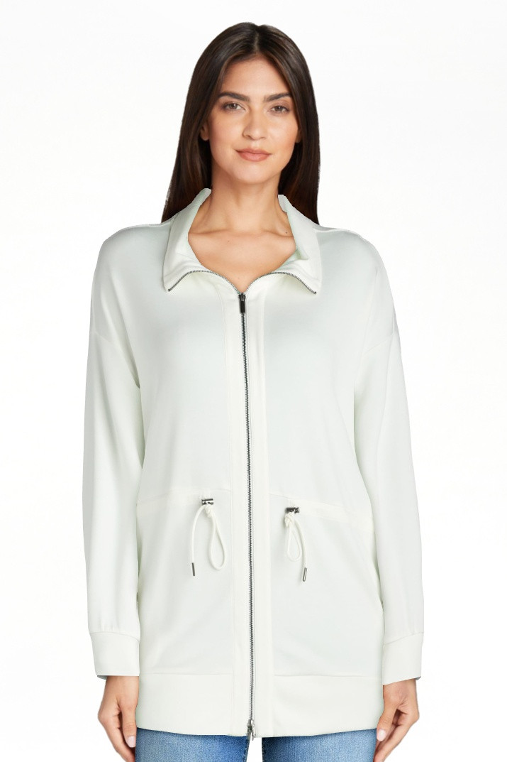 Scoop Women’s and Women's Plus Ultimate ScubaKnit Longline Drawstring Zip Jacket, Sizes XS-4X | Walmart (US)