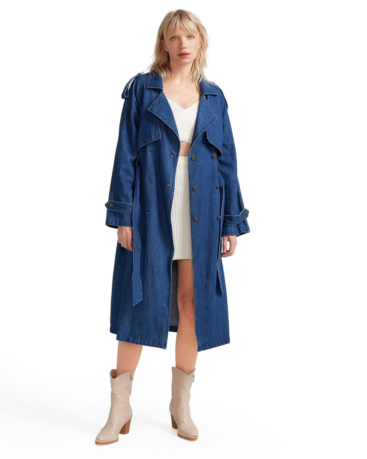 Belle & Bloom Wild Skies Denim Trench - Mid denim | Macy's
