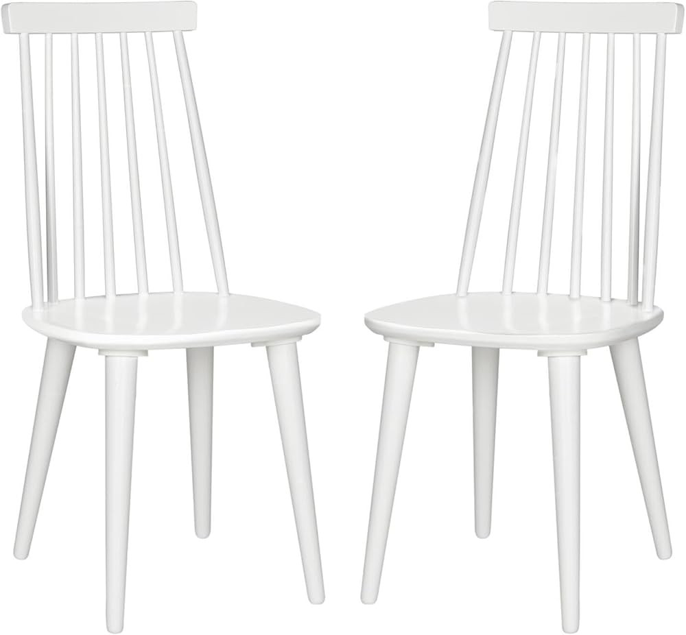 Safavieh American Homes Collection Burris Country Farmhouse White Spindle Side Chair (Set of 2) | Amazon (US)