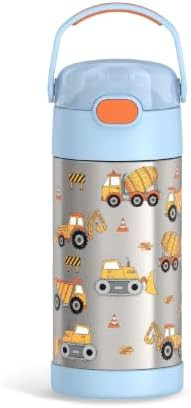 THERMOS FUNTAINER Water Bottle with Straw, 12oz, Construction | Kids Stainless Steel Insulated Wa... | Amazon (US)