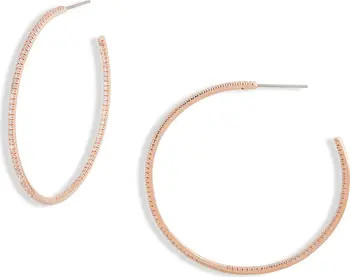 Pavé Cubic Zirconia Hoop Earrings | Nordstrom