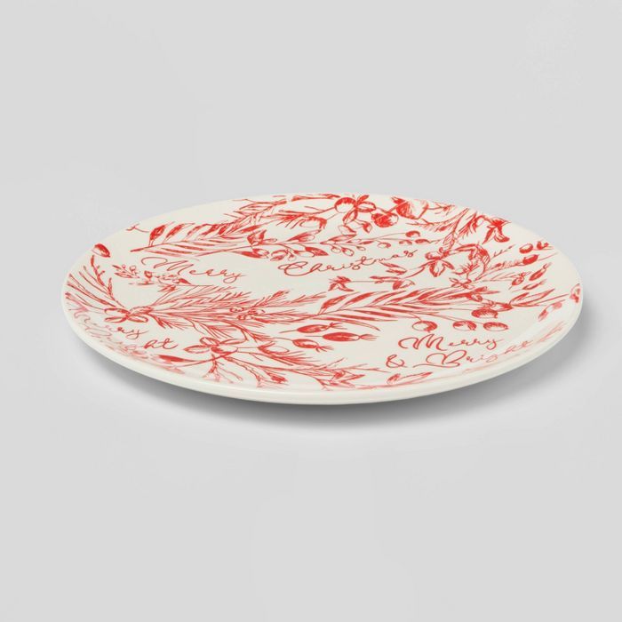 12" Stoneware Merry and Bright Serving Platter - Threshold™ | Target