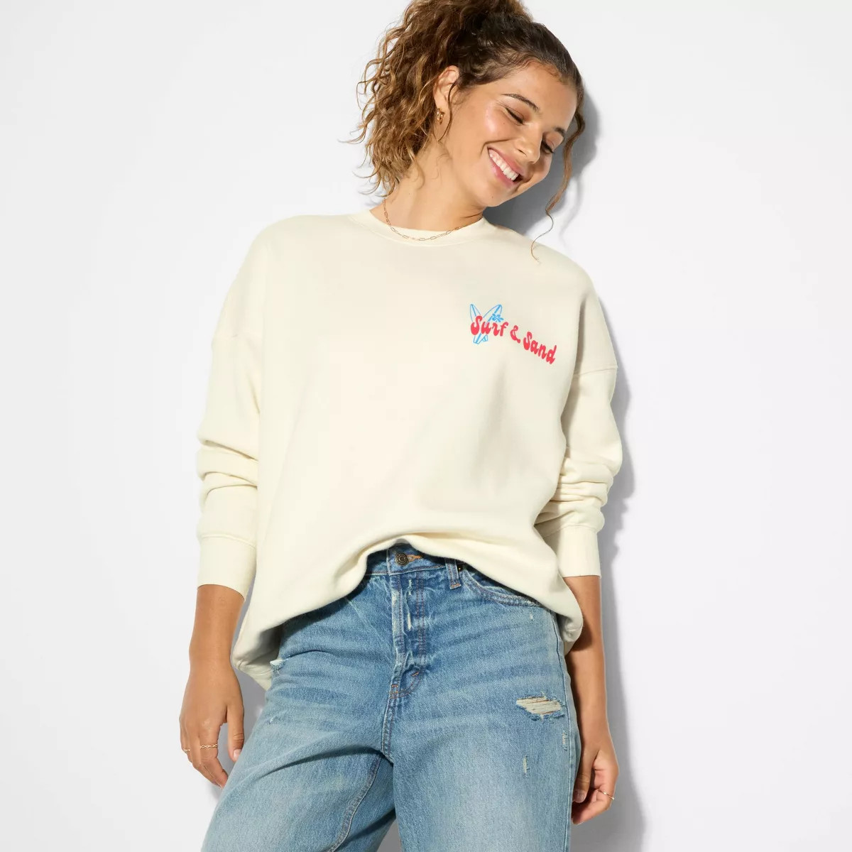 Women's Oversized Graphic Pullover Sweatshirt - Wild Fable™ | Target