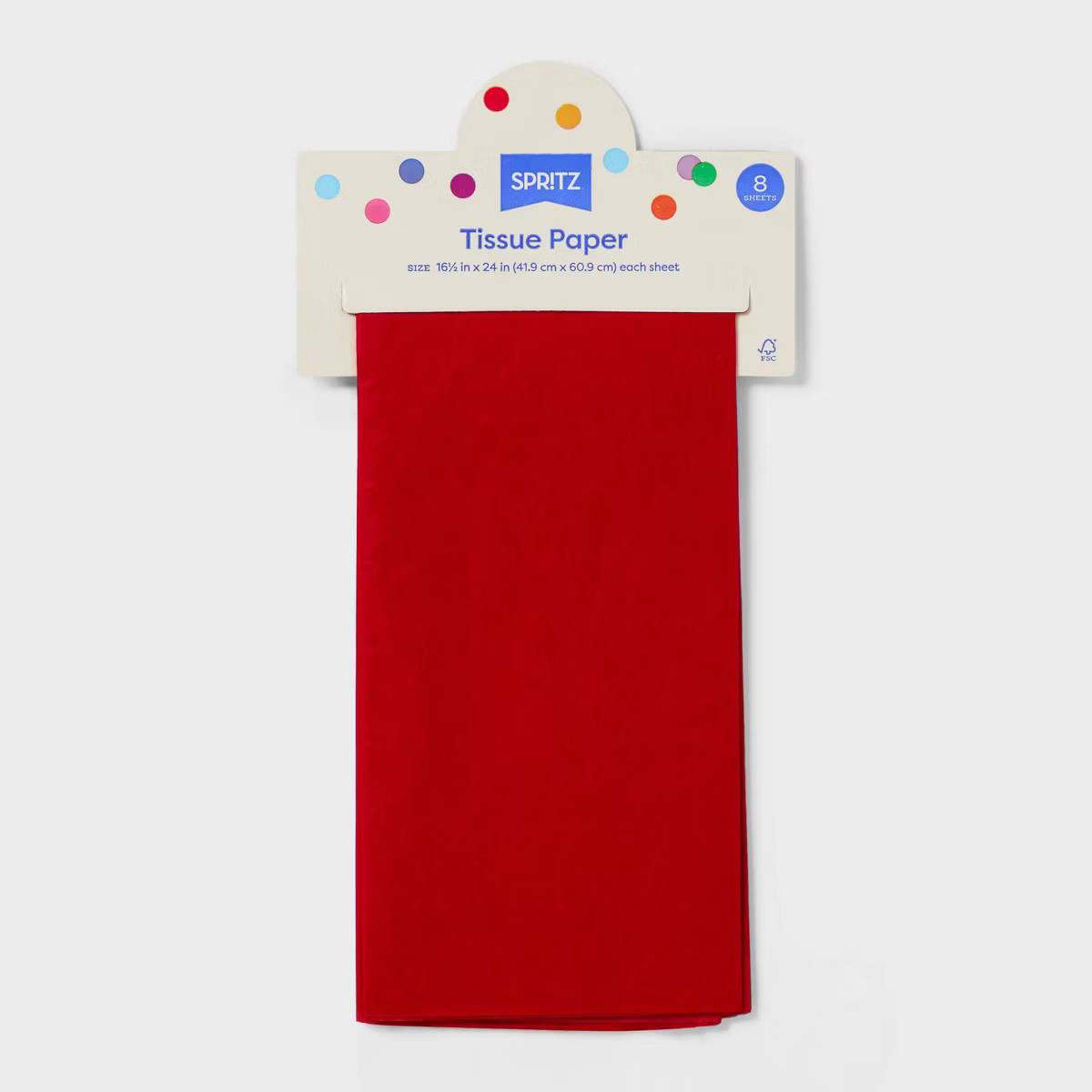 8ct Tissue Paper Red - Spritz™: Gift Packaging Accessories for All Occasions, Solid Pattern, 16... | Target
