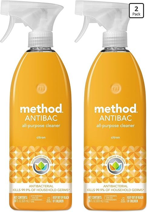Method Antibacterial All-Purpose Cleaner Spray, Citron, Kills 99.9% of Household Germs, 28 Fl Oz ... | Amazon (US)