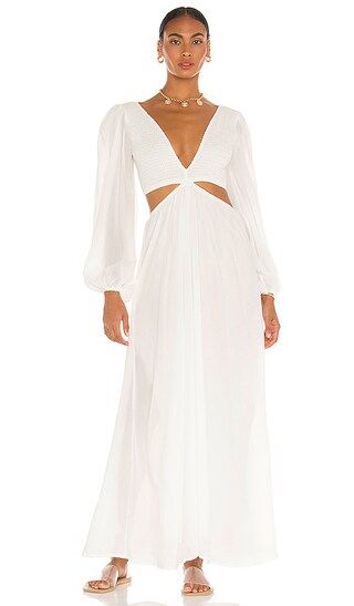 Julie Maxi Dress in Ivory | Revolve Clothing (Global)