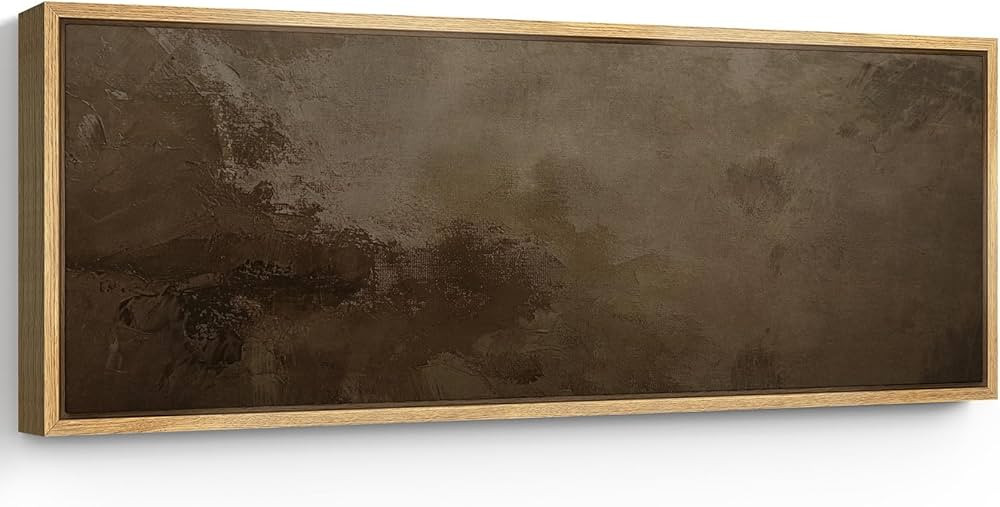 SIGNFORD Large Framed Canvas Print Wall Art Earthy Brown Abstract Minimalist Illustrations Modern... | Amazon (US)