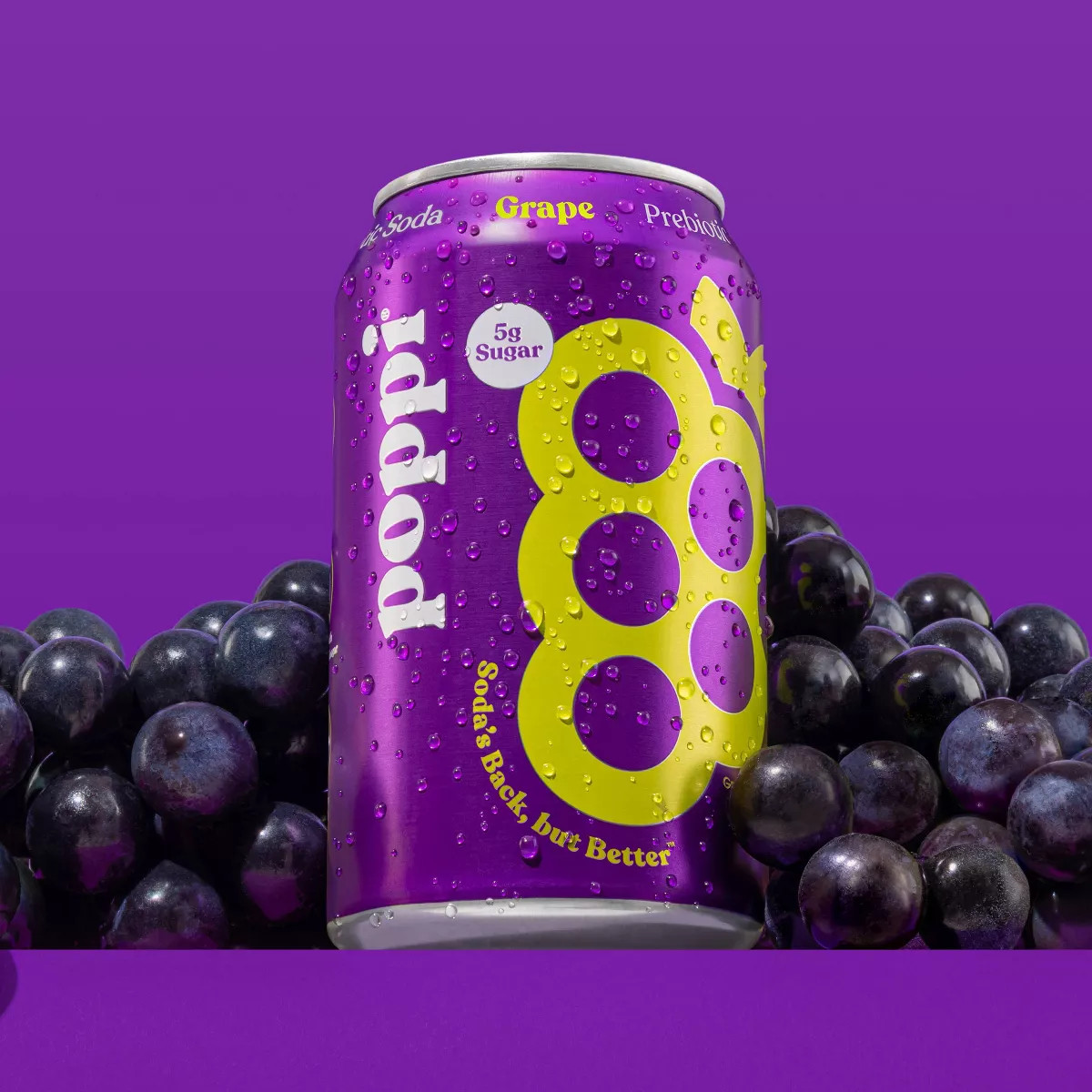 poppi Grape Prebiotic Soda - 12 fl oz Can | Target