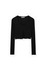 Ribbed long sleeve top | PULL and BEAR UK