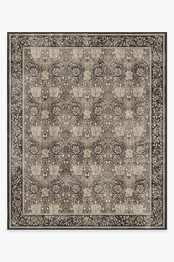 Morris & Co. Honeysuckle & Tulip Dark Wood Rug | Ruggable | Ruggable
