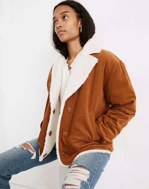 (Re)sourced Sherpa-Lined Corduroy Jacket | Madewell
