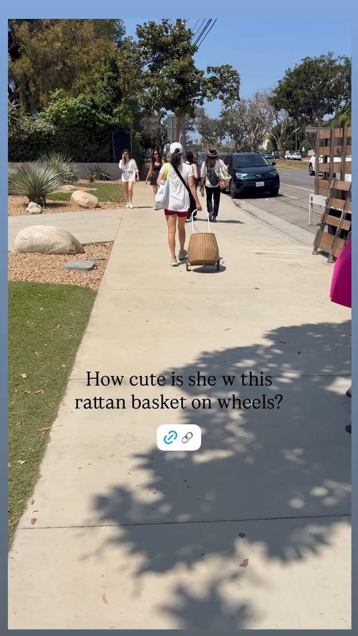 How cute is she w this rattan basket on wheels?

#LTKootd #LTKTravel #LTKSeasonal