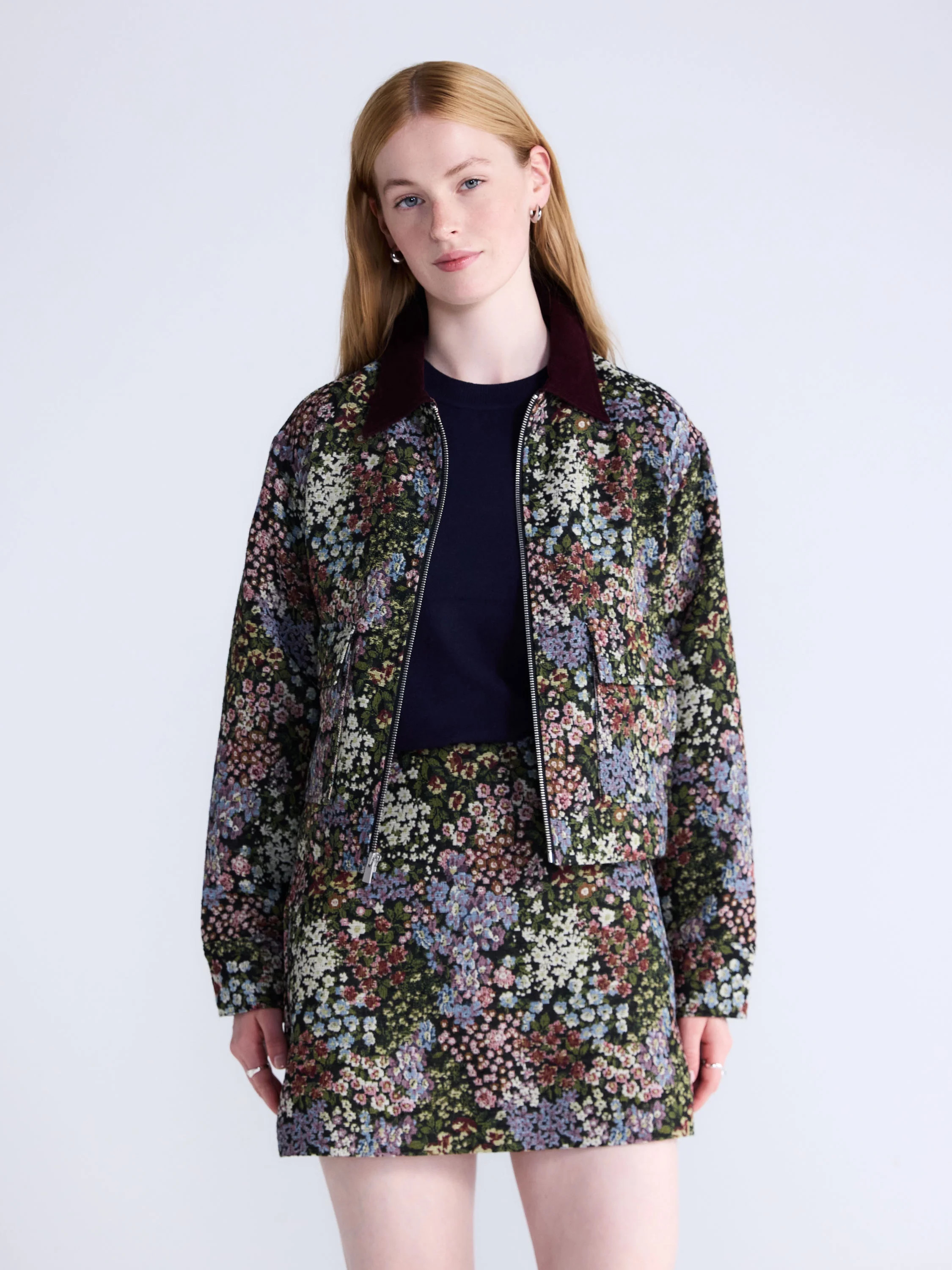 Free Assembly Women's and Women's Plus Cropped Combo Jacket, Sizes XS-4X | Walmart (US)