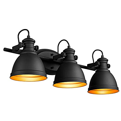 Audickic Industrial Bathroom Vanity Lamp, 3-Light Wall Mounted Vanity Lighting Fixture Over Mirro... | Amazon (US)