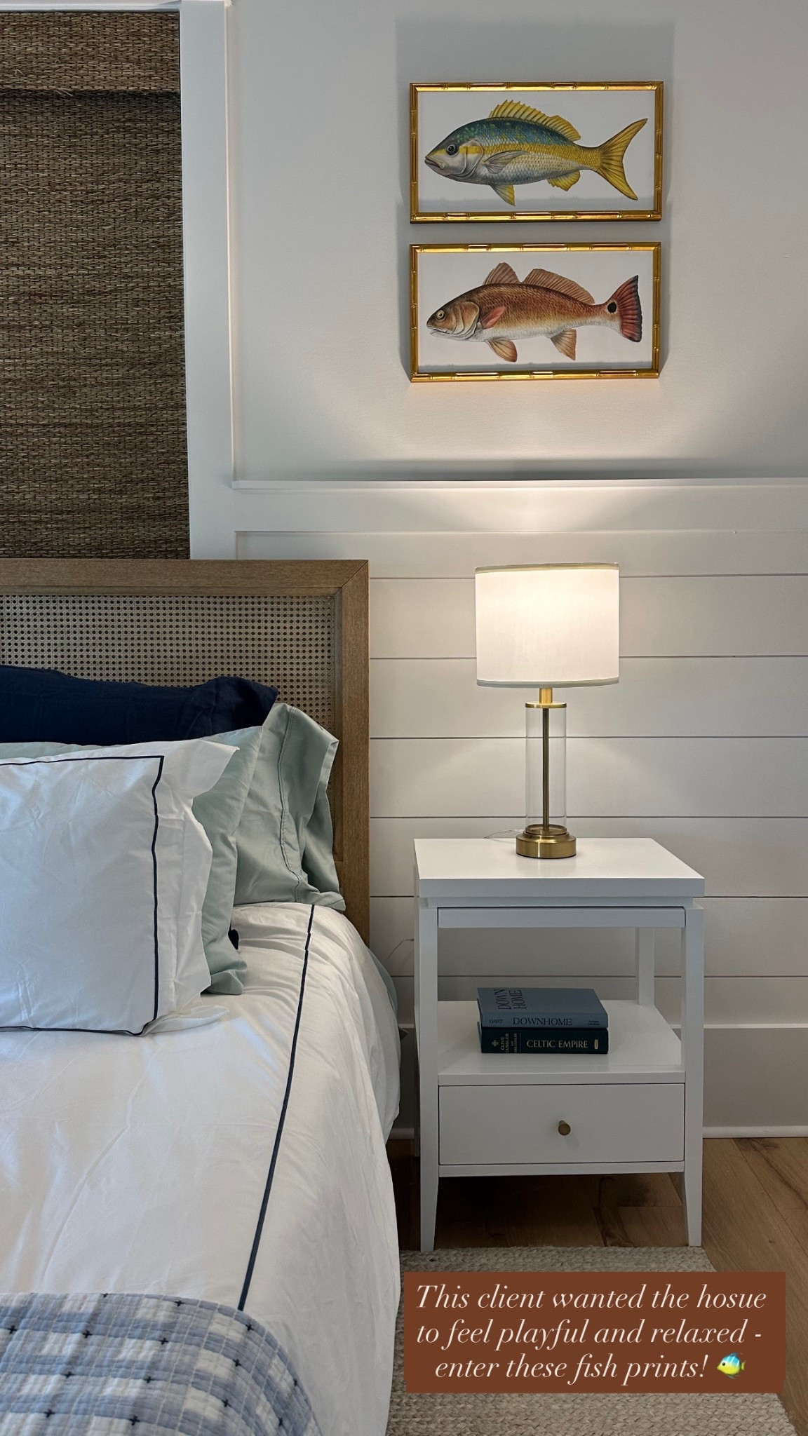 One of my favorite rooms of this project - love the playful vibe of these fish prints! 🐠

#LTKdayinmylife #LTKHome #LTKstorytime